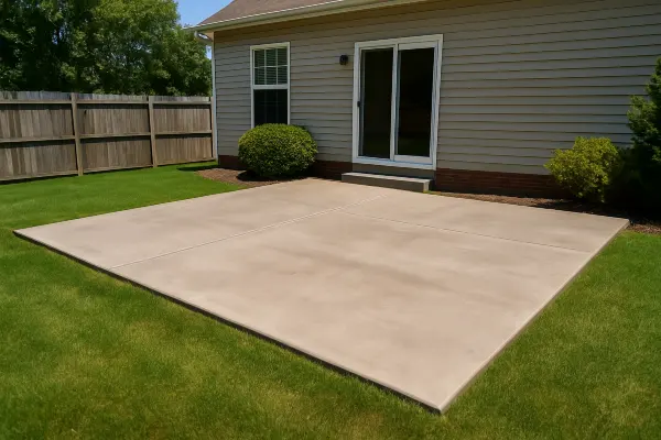 a house featuring a concrete patio from Concrete Contractor Kyle in Buda, TX - Buda TX