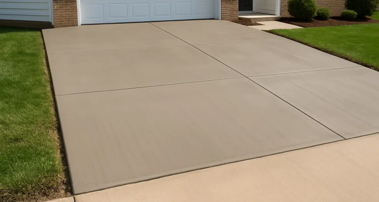 a brand new concrete driveway from Concrete Contractor Kyle in Kyle, TX - Concrete parking lot Installation